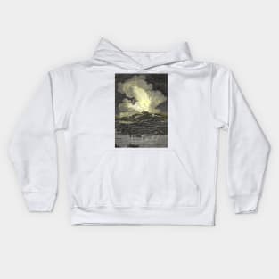 Etna Italia volcano erupts releasing burning larvae and deadly ash Kids Hoodie